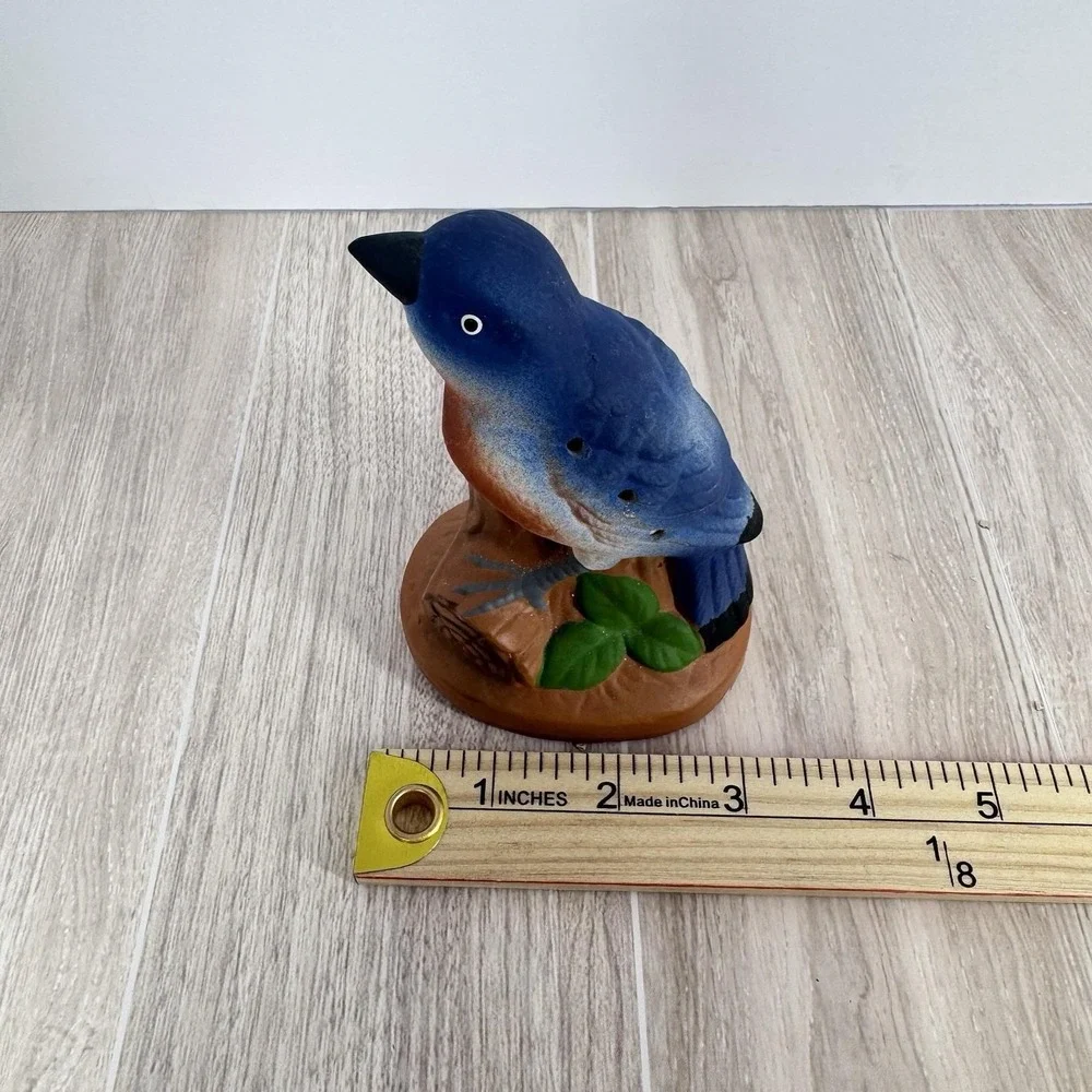 Vintage‎ Bluebird Potpourri Holder Ceramic Bird Figurine Scent Diffuser Decor